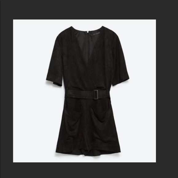 Zara Pants - Zara Trafaluc Black Suede Romper